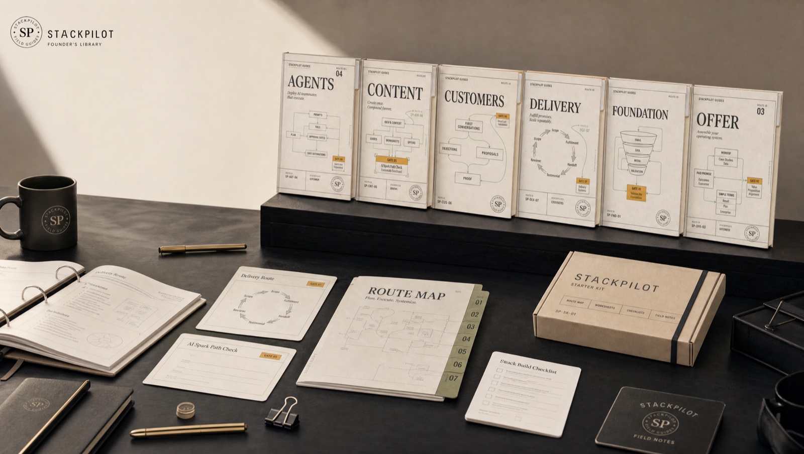 StackPilot founder library product shelf