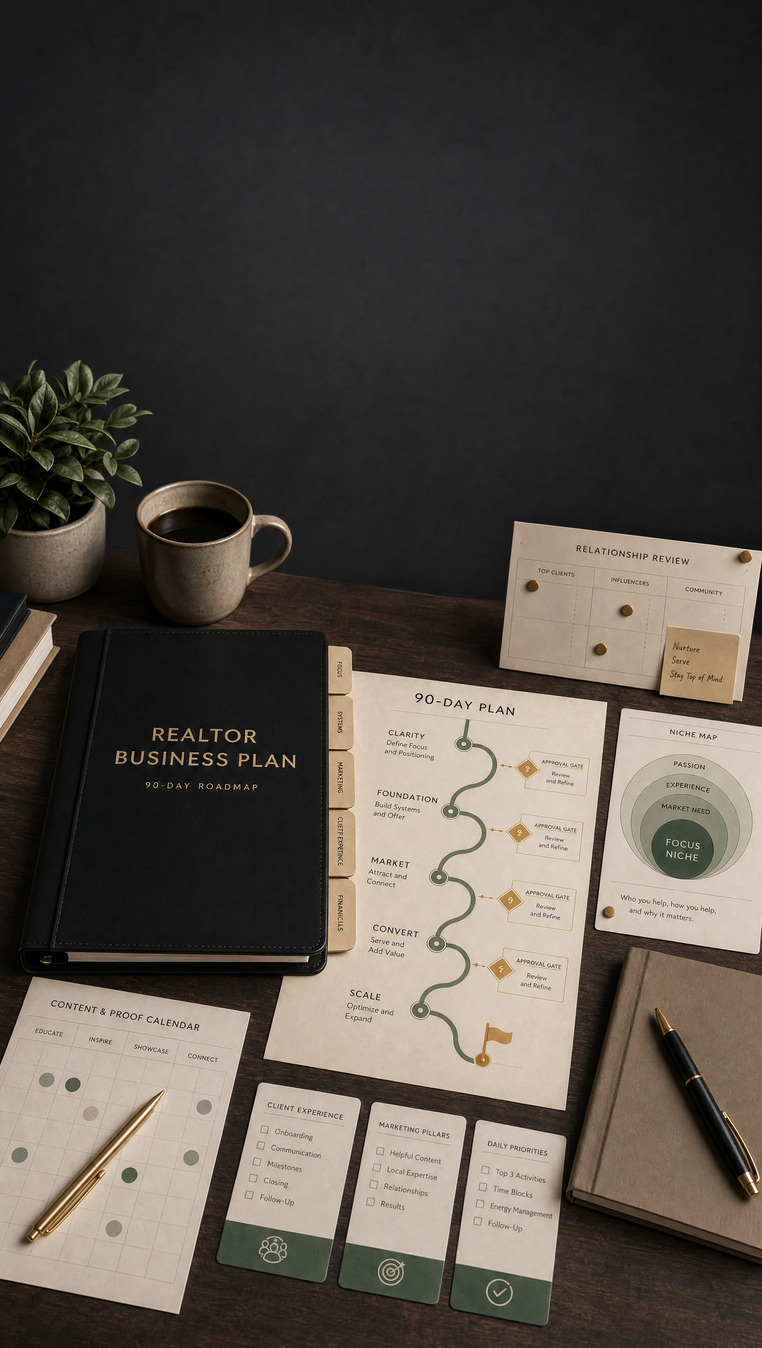 Vertical story cover for Realtor business plan