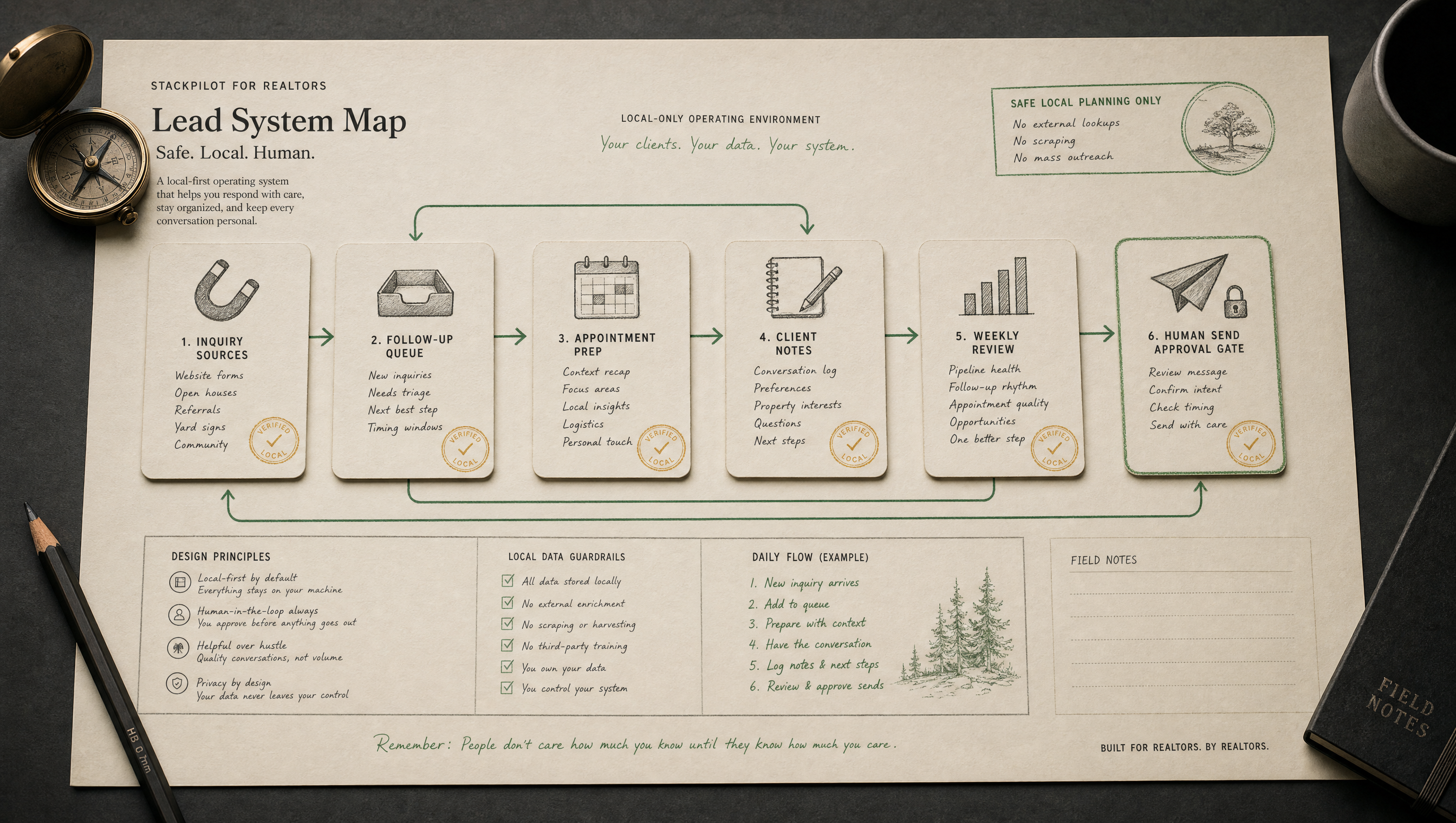 Realtor lead system map